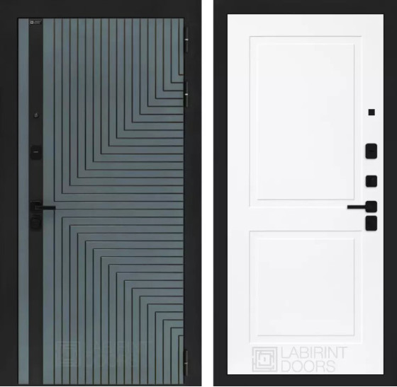 Входная дверь CREDOR 11 - Белый софт | Фрезерованная МДФ панель 10 мм, цвет 