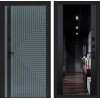 Входная дверь CREDOR с Зеркалом тонированным Максимум - Черный кварц | Фрезерованная МДФ панель 10 мм, цвет 