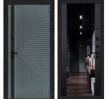 Входная дверь CREDOR с Зеркалом тонированным Максимум - Черный кварц