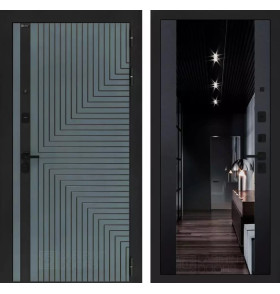 Входная дверь CREDOR с Зеркалом тонированным Максимум - Черный кварц