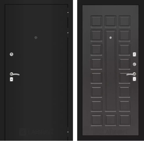 Входная дверь CLASSIC шагрень черная 04 - Венге | Металл с практичным покрытием 