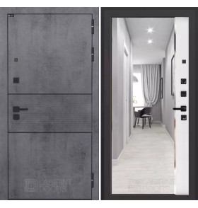 Входная дверь INFINITY с зеркалом Панорама - Белый софт