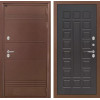 Входная дверь Термо Лайт 04 - Венге | Металлическая отделка с давлением и фигурным наличником