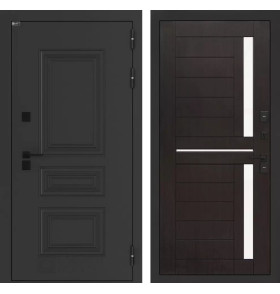 Входная дверь Аляска Лайт 02 - Венге, стекло белое