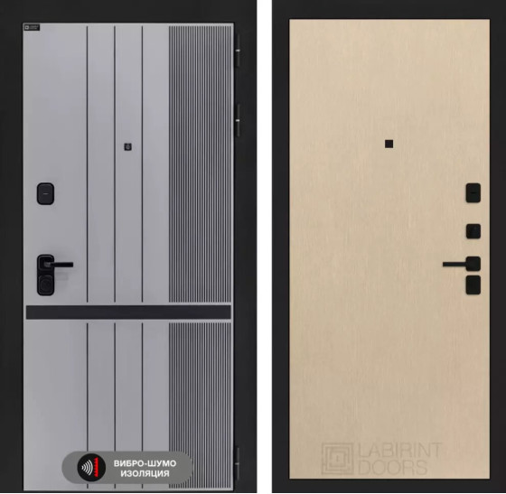 Входная дверь SKYLAB 05 - Венге светлый | Фрезерованная МДФ панель 10 мм, цвет 