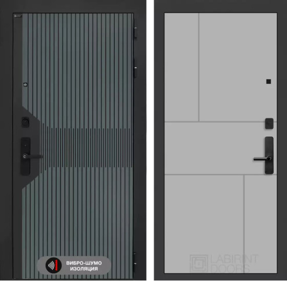Входная дверь Смартлаб 21 - Грей софт | Фрезерованная МДФ панель 10 мм, цвет 