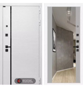 Входная дверь ROYAL с Зеркалом Максимум - Грей софт