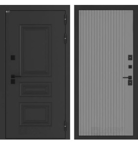 Входная дверь Аляска Лайт 29 - Серый рельеф софт