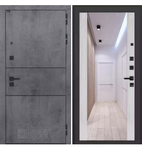 Входная дверь INFINITY с Зеркалом Максимум - Сандал белый