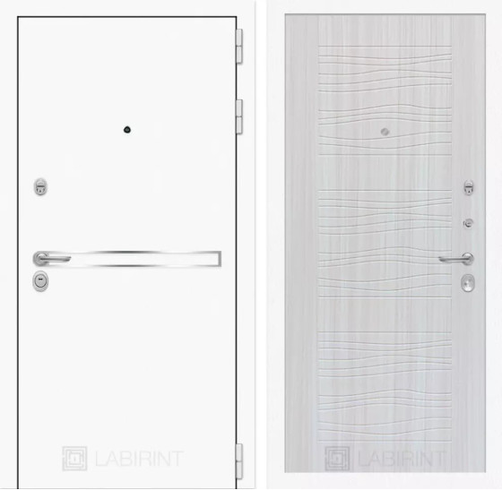 Входная дверь Лайн WHITE 06 - Сандал белый | Металл с покрытием 