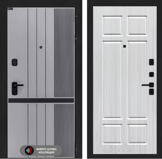 Входная дверь SKYLAB 08 - Кристалл вуд | Фрезерованная МДФ панель 10 мм, цвет 