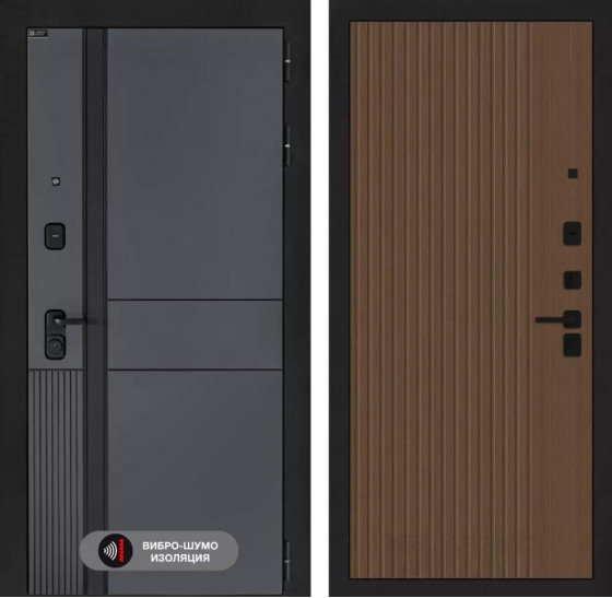 Входная дверь EVOLAB 29 - Дуб кантри темный | Фрезерованная МДФ панель 10 мм, цвет 