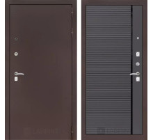 Входная дверь CLASSIC антик медный 22 - Графит софт, черная вставка