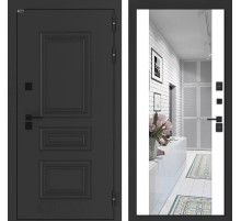 Входная дверь Аляска Лайт с Зеркалом Максимум - Белый софт