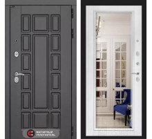 Входная дверь Нью-Йорк с Зеркалом Фацет - Белый софт