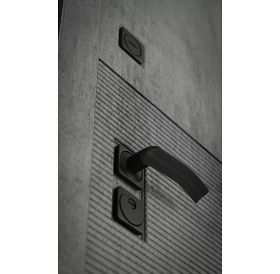 Входная дверь INFINITY 04 - Беленый дуб | Современная MDF панель 10 мм с наличником, цвет 