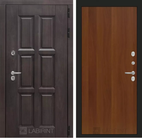 Входная дверь Лондон 05 - Итальянский орех | Влагостойкая MDF панель 16 мм с наличниками, цвет Винорит 