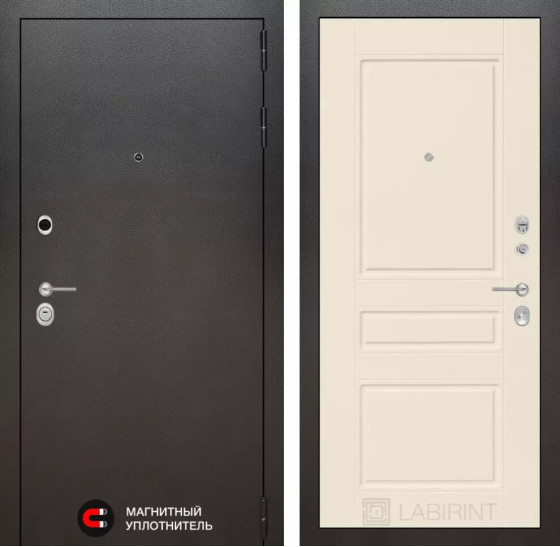 Входная дверь SILVER 03 - Крем софт | Металл с покрытием 