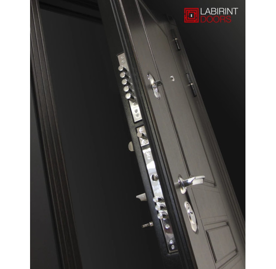 Входная дверь Мегаполис 12 - Беленый дуб | Декоративная MDF панель 10 мм с фрезерованным наличником, цвет 