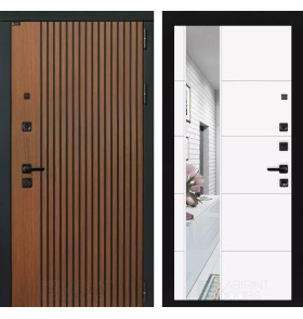 Входная дверь STORM с Зеркалом 19 -Белый софт