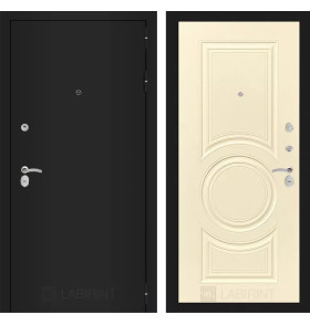 Входная дверь CLASSIC шагрень черная 23 - Шампань софт