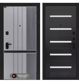 Входная дверь SKYLAB 01 - Венге, стекло белое