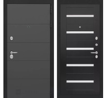 Входная дверь ART 01 - Венге, стекло белое