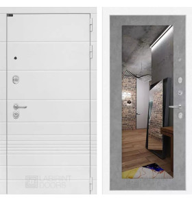 Входная дверь Трендо с Зеркалом 18 - Бетон светлый