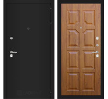 Входная дверь CLASSIC шагрень черная 17 - Золотой дуб