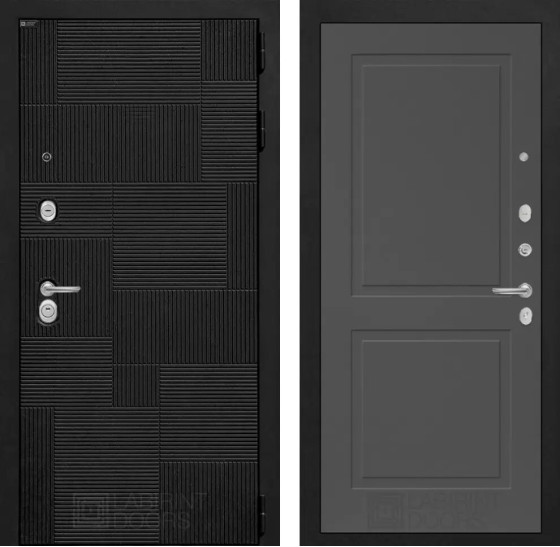 Входная дверь PAZL 11 - Графит софт | Современная MDF панель 10 мм, цвет 