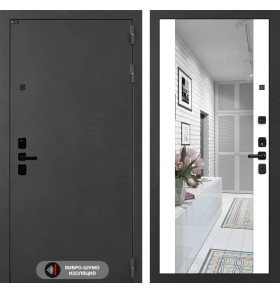 Входная дверь ACUSTICLAB с Зеркалом Максимум - Белый софт