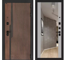 Входная дверь KARMINA с Зеркалом Максимум - Грей софт