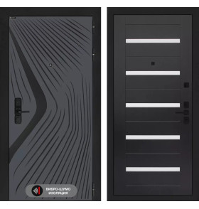 Входная дверь LEOLAB 01 - Венге, стекло белое