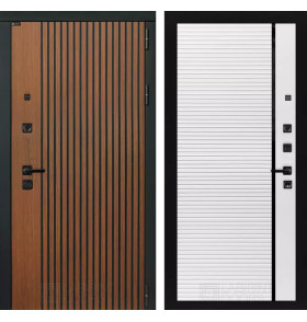 Входная дверь STORM 22 - Белый софт, черная вставка