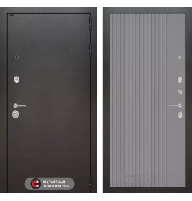 Входная дверь SILVER 29 - Серый рельеф софт