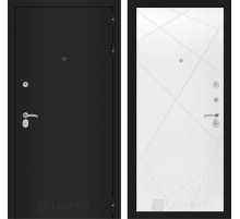 Входная дверь CLASSIC шагрень черная 24 - Белый софт