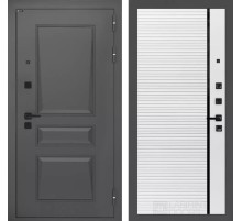 Входная дверь Орлеан 22 - Белый софт, черная вставка