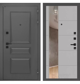 Входная дверь Орлеан с Зеркалом 19 - Грей софт