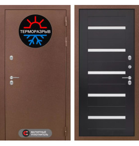 Входная дверь Термо Магнит 01 - Венге, стекло белое