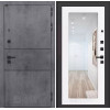 Входная дверь INFINITY с Зеркалом 18 - Белое дерево | Современная MDF панель 10 мм с наличником, цвет 