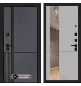 Входная дверь EVOLAB с зеркалом 19 - Грей софт