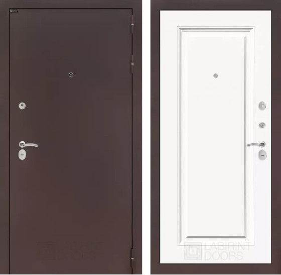 Входная дверь CLASSIC антик медный 27 - Эмаль RAL 9003 | Металл с практичным покрытием 