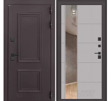 Входная дверь Полярис лайт с Зеркалом 19 - Грей софт