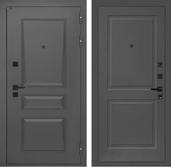 Входная дверь Орлеан 11 - Графит софт | Металлическая отделка методом давления на полотне