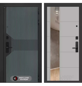 Входная дверь Смартлаб с Зеркалом 19 - Грей софт