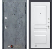 Входная дверь Бетон 03 - Белый софт