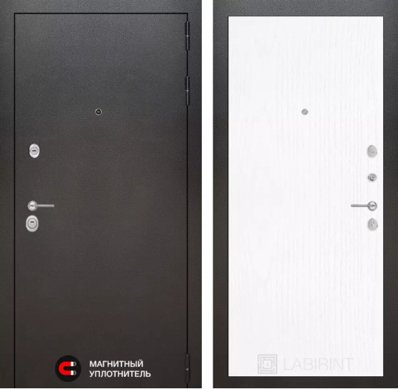 Входная дверь SILVER 07 - Белое дерево | Металл с покрытием 