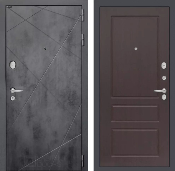 Входная дверь LOFT 03 - Орех премиум | Фрезерованная декоративная MDF панель 10 мм, цвет 