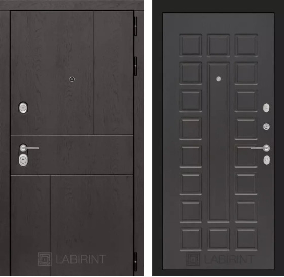 Входная дверь URBAN 04 - Венге | Стильная декоративная MDF панель 10 мм с наличником, цвет 