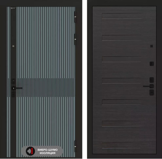 Входная дверь ISSIDA 14 - Эковенге горизонтальный | Фрезерованная МДФ панель 10 мм, цвет 